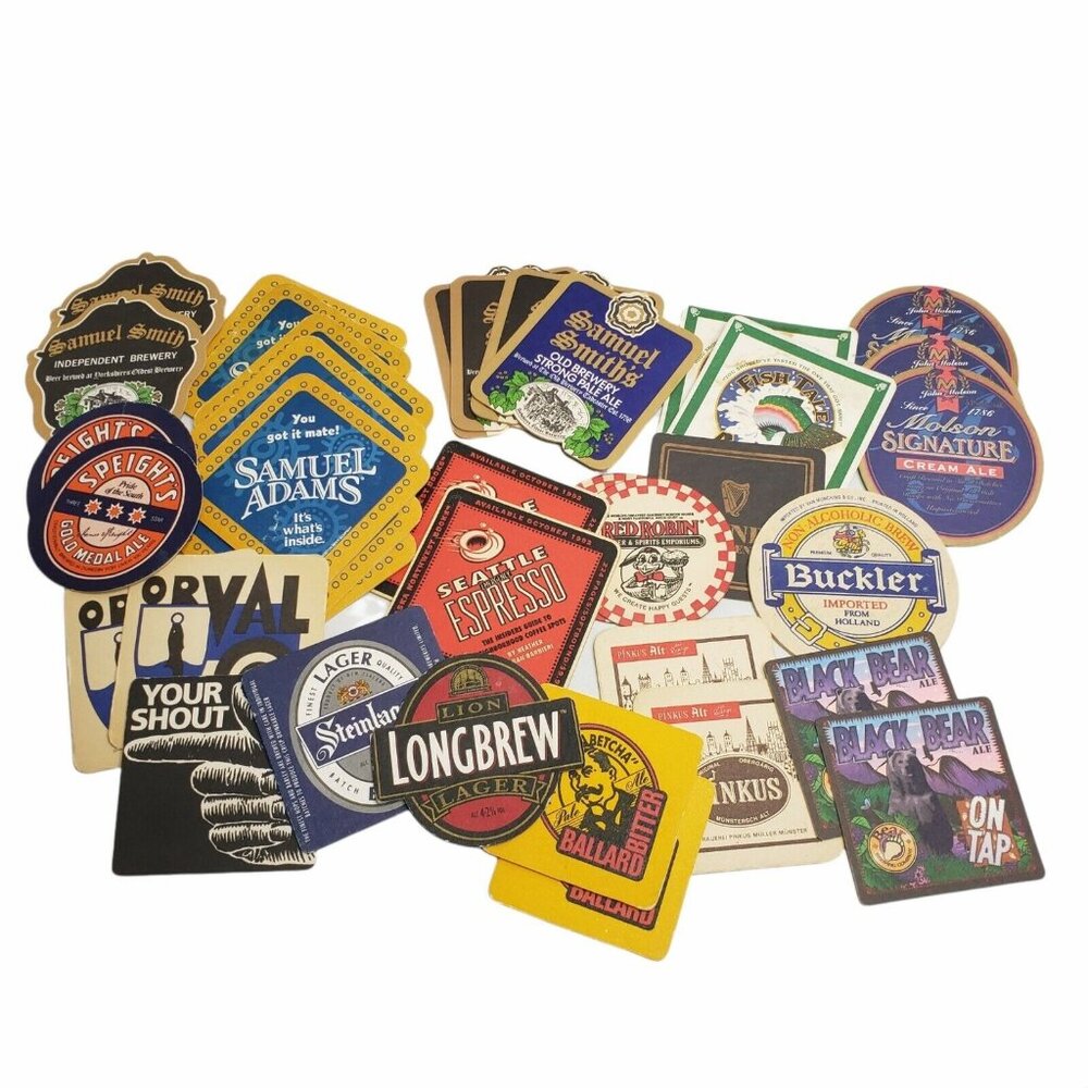 Breweriana Beer Coasters Mixed Lot 37 Orval Speights Samuel Smith's Buckler